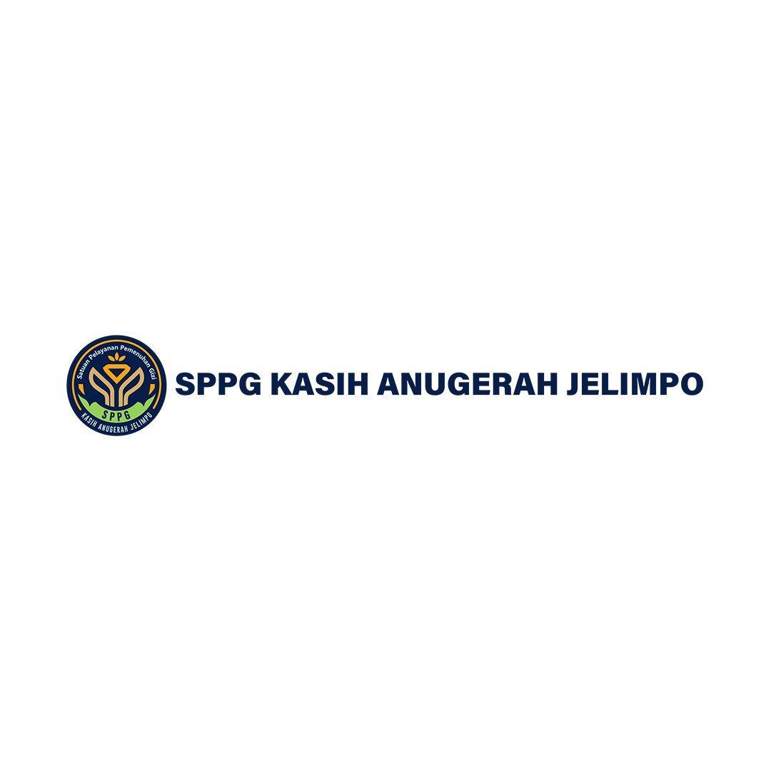 Logo dengan text satu baris text warna biru tua